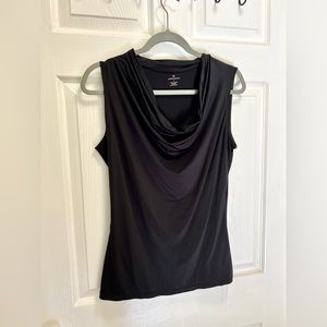 TWO sleeveless tops, same style, fuchsia and black